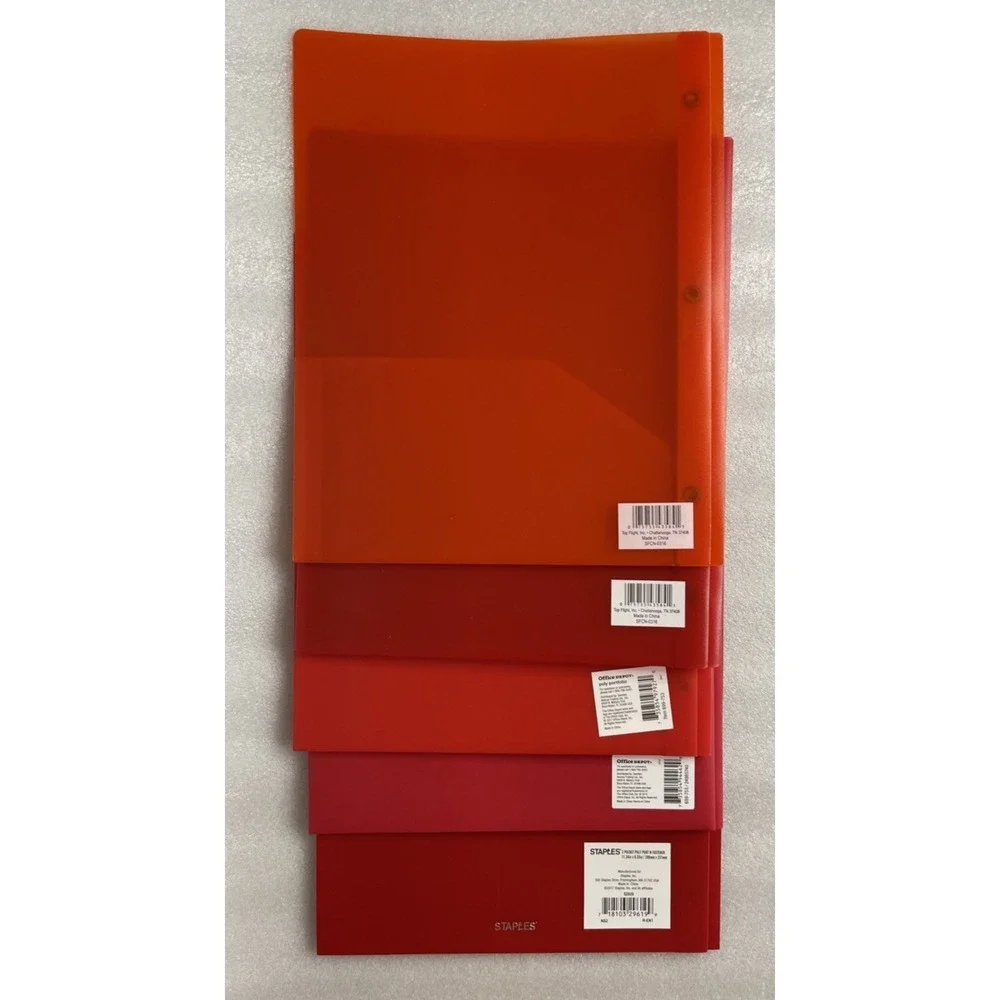 Plastic Poly Folders 2 Pocket w/ Prongs 9.4